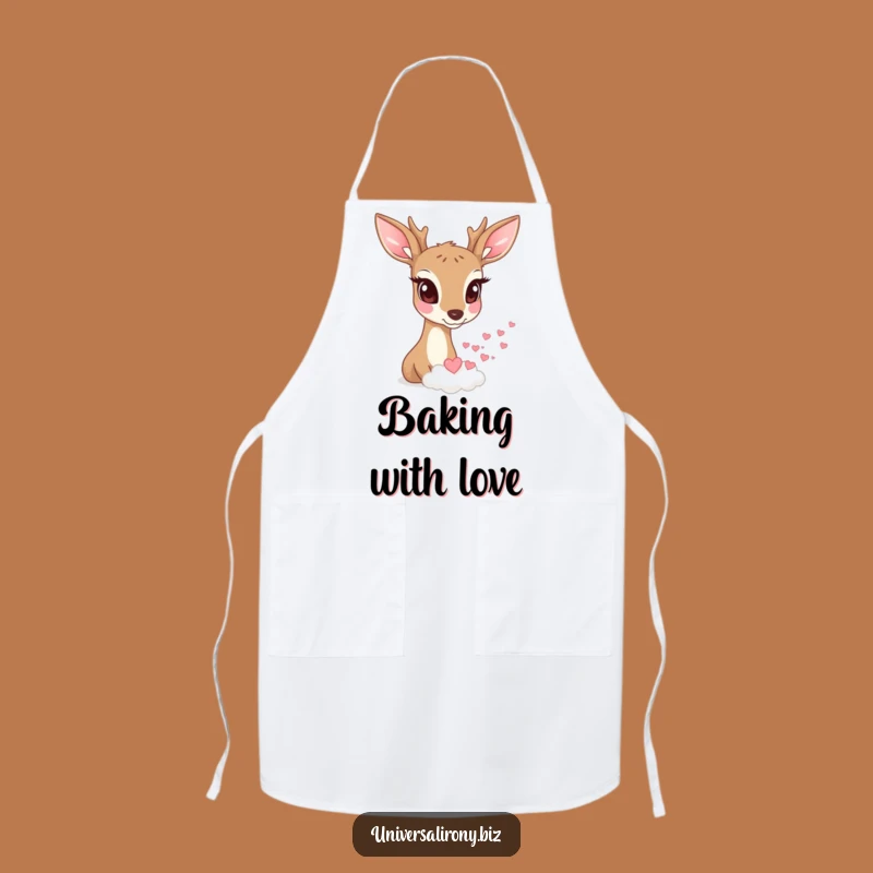 Funny Deer Heart Cloud Apron - Kitchen Romance for the Sweet Cook