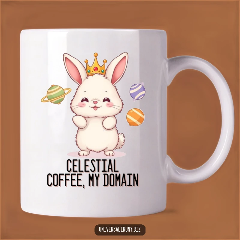 Funny Bunny Juggling Planets Mug: A Cosmic Laugh for Space Enthusiasts and Gift Lovers