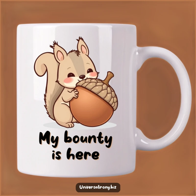 Funny Kawaii Squirrel Acorn Hoard Mug - Greedy Nut Collector Gift