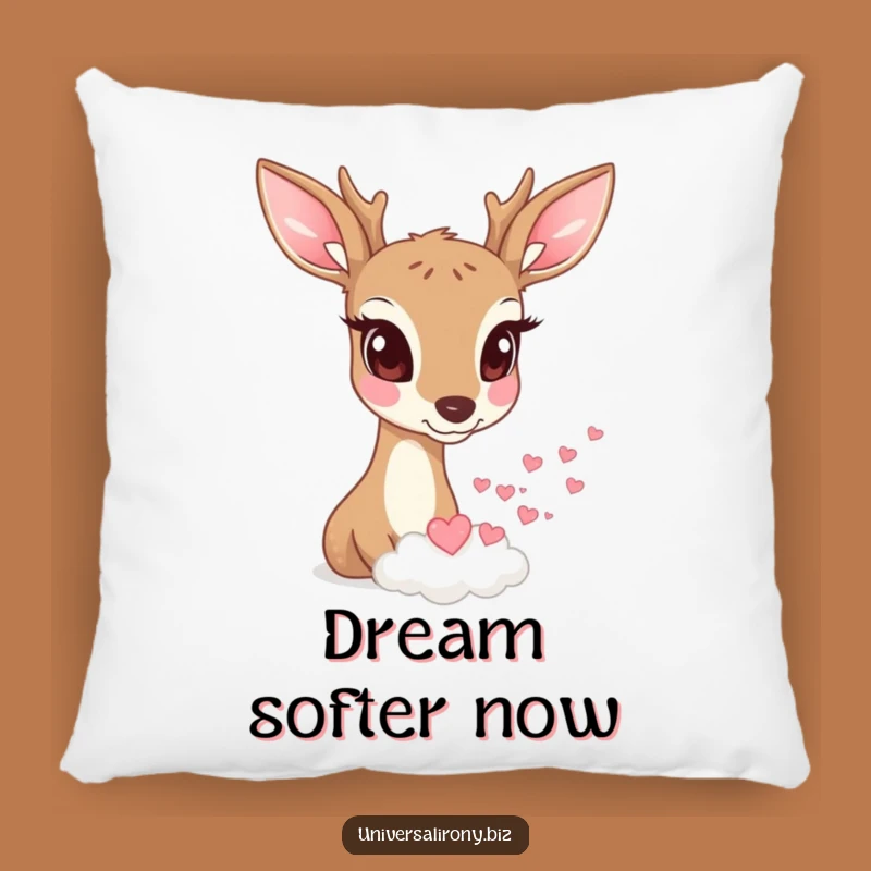 Funny Deer Heart Cloud Pillow - Cozy Comfort with Romantic Whimsy