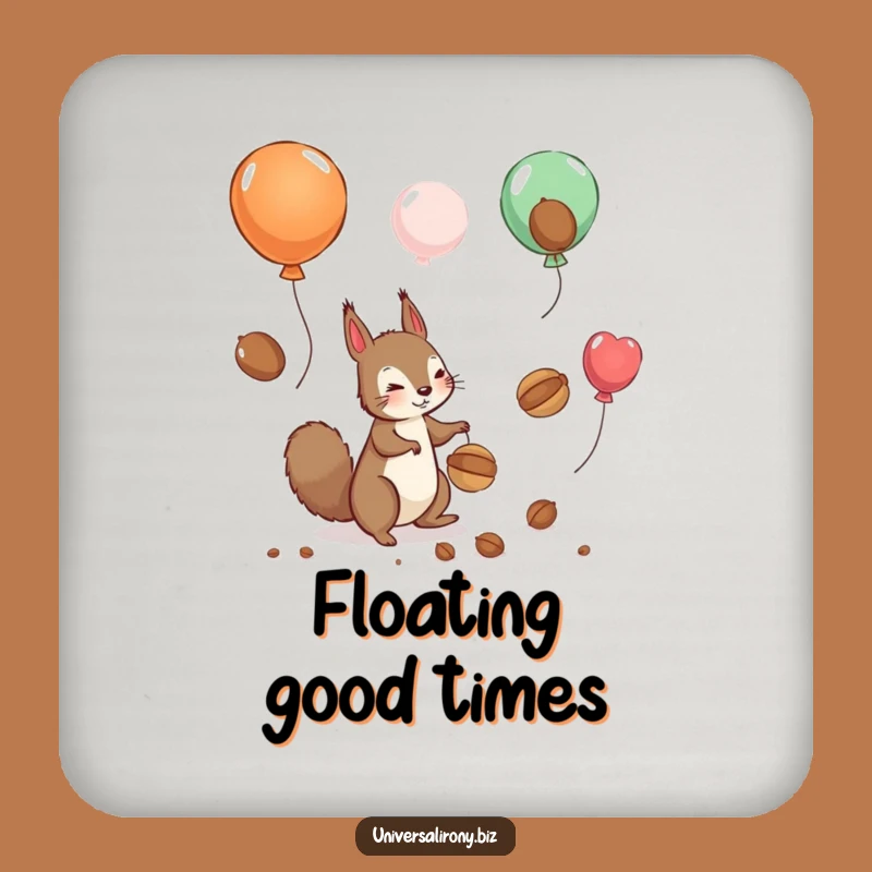 Funny Squirrel Balloon Coaster: Protect Surfaces with Airborne Charm