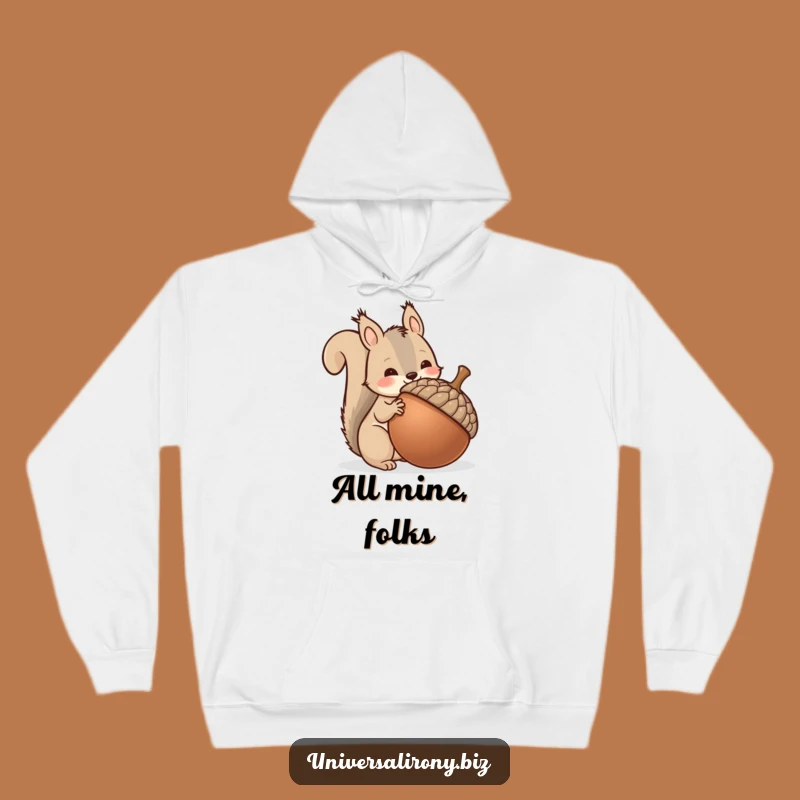 Cozy Kawaii Squirrel Acorn Funny Hoodie - Collector's Comfort Gift