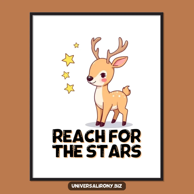 Funny Free Printable Deer Wall Art: Star Juggler Celestial Decor Downloadable