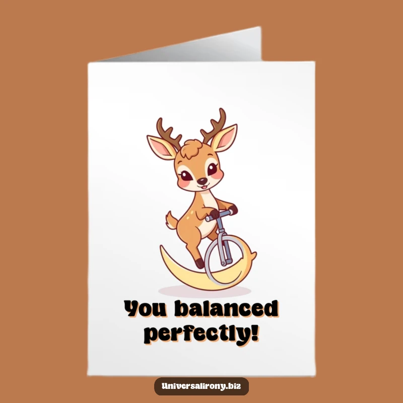 Free Printable Funny Deer Congrats Card: Lunar Ride Downloadable Gift