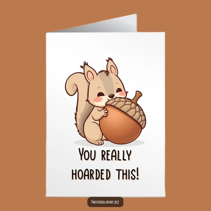 Free Printable Congrats Card: Squirrel Secures Its Prize