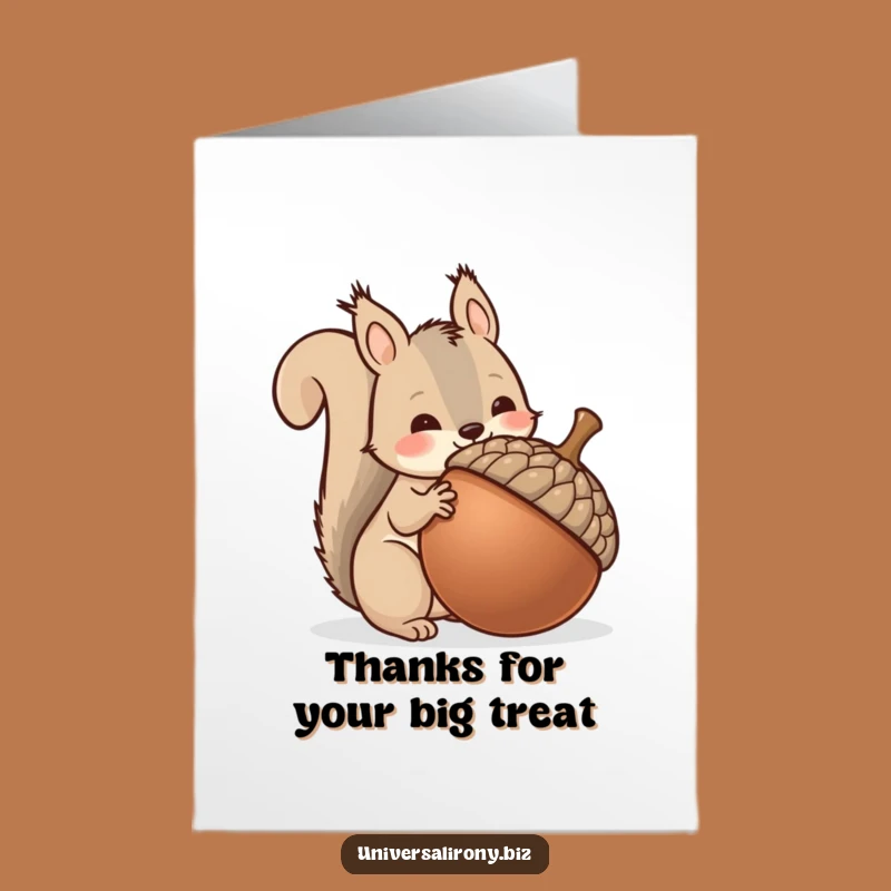 Funny Free Printable Thank You Card: Squirrel Thanks You for the Treat