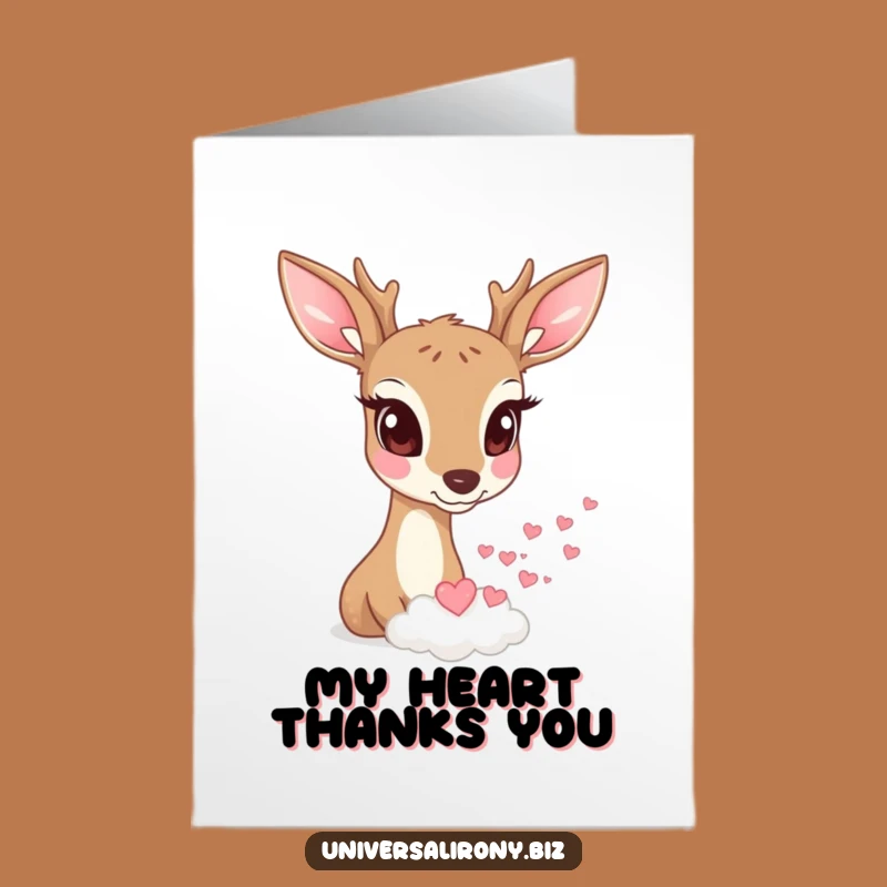 Free Printable Funny Deer Thank You Card: Heartfelt Thanks Downloadable