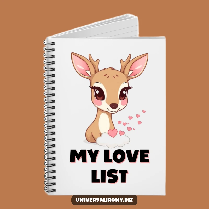 Funny Deer Heart Cloud Notebook - Jot Down Sweet Thoughts & Ideas