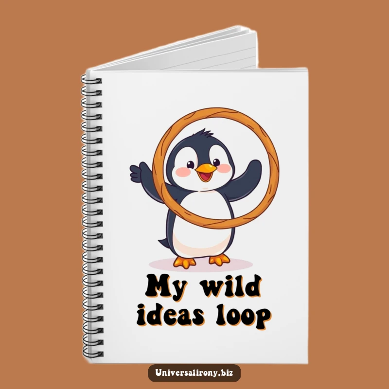 Funny Penguin Pretzel Notebook: Jot Down Ideas with Snack Hoop Whimsy