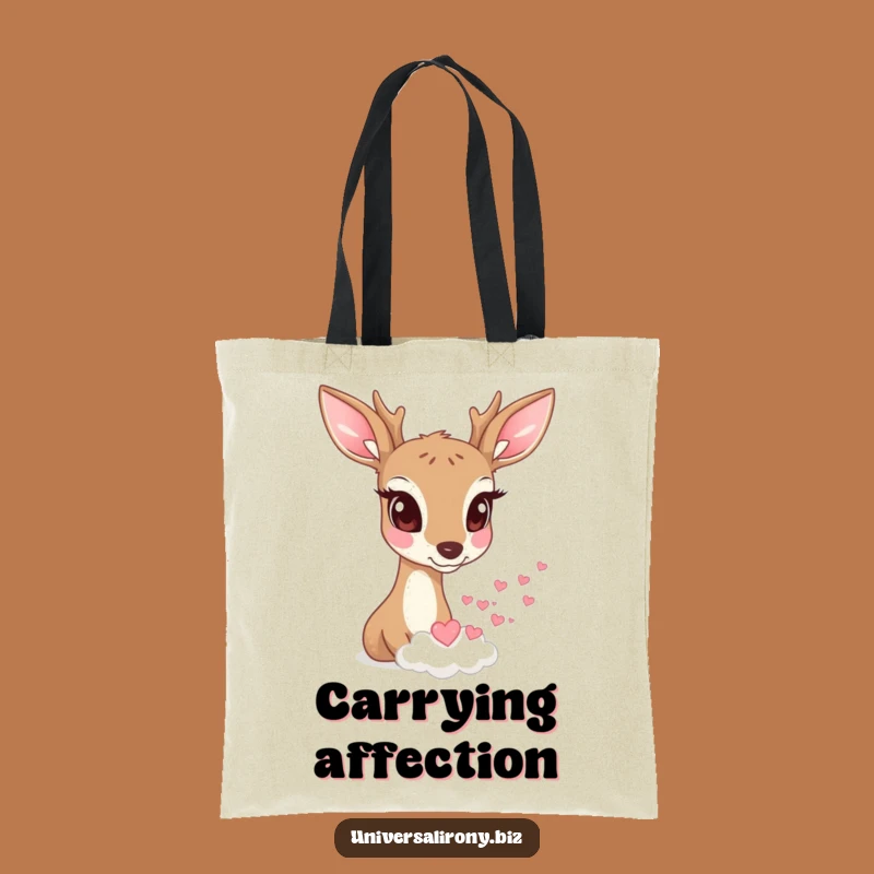 Funny Deer Heart Cloud Tote Bag - Carry Your Love & Essentials